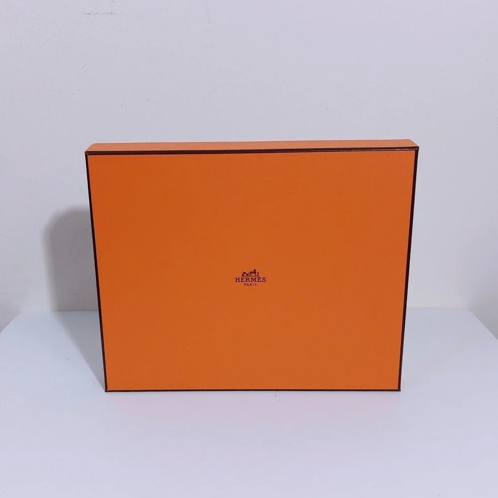 Hermes Orange Storage Gift Box Set 2pc Large Small Good Condition